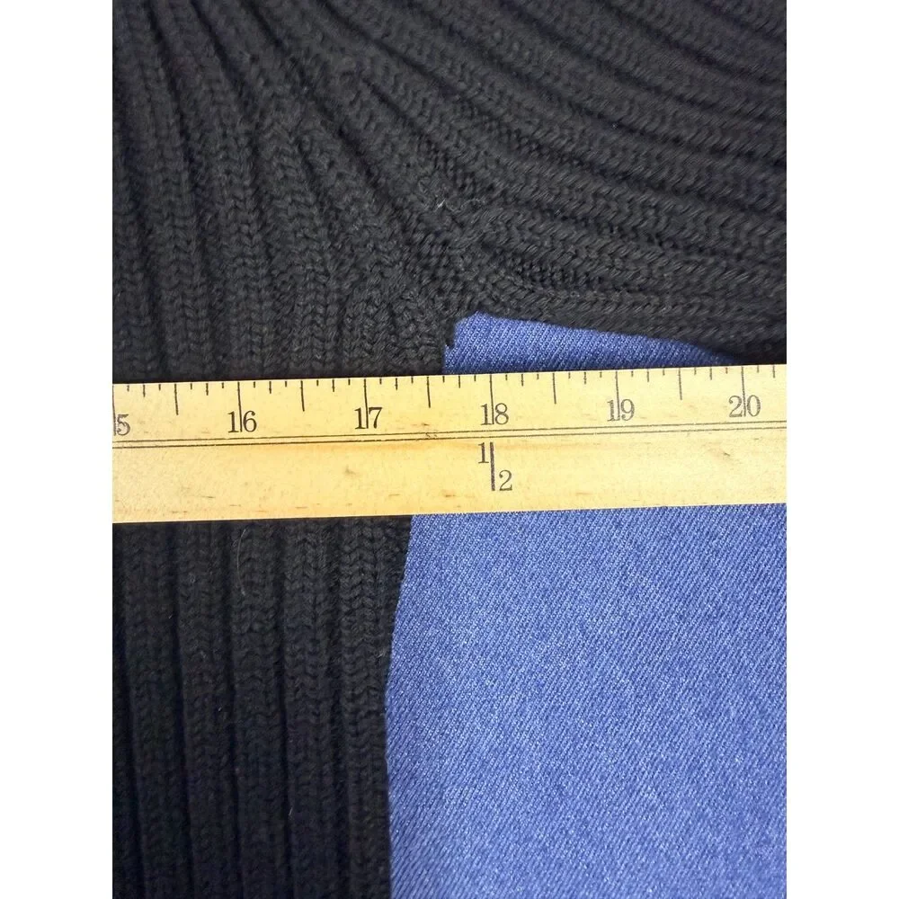 Banana Republic Women’s M Black Merino Wool Ribbed Mock Neck Sweater